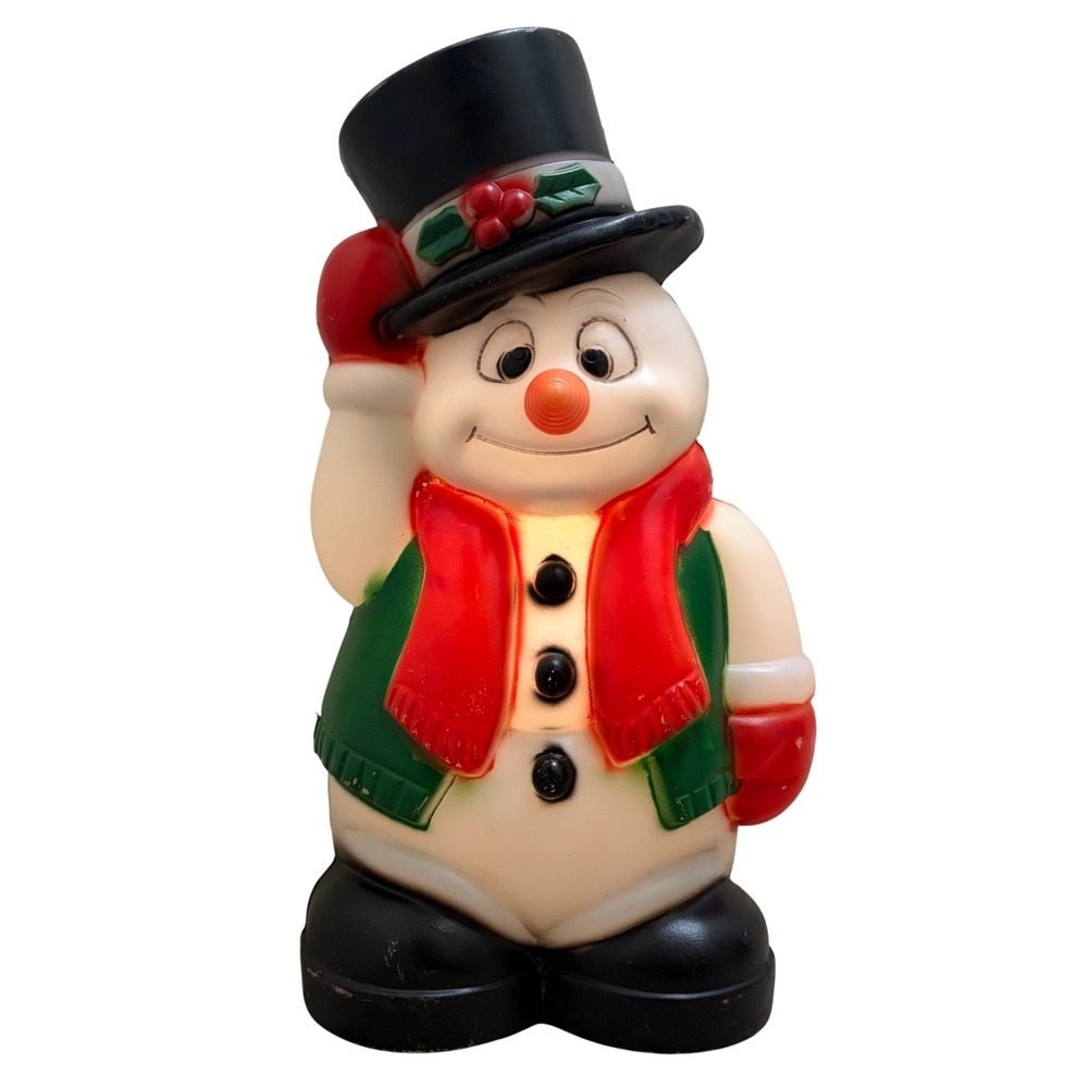 Vintage Frosty The Snowman Blow Mold 18" Christmas Light Up Decor Festive - Picture 3 of 12